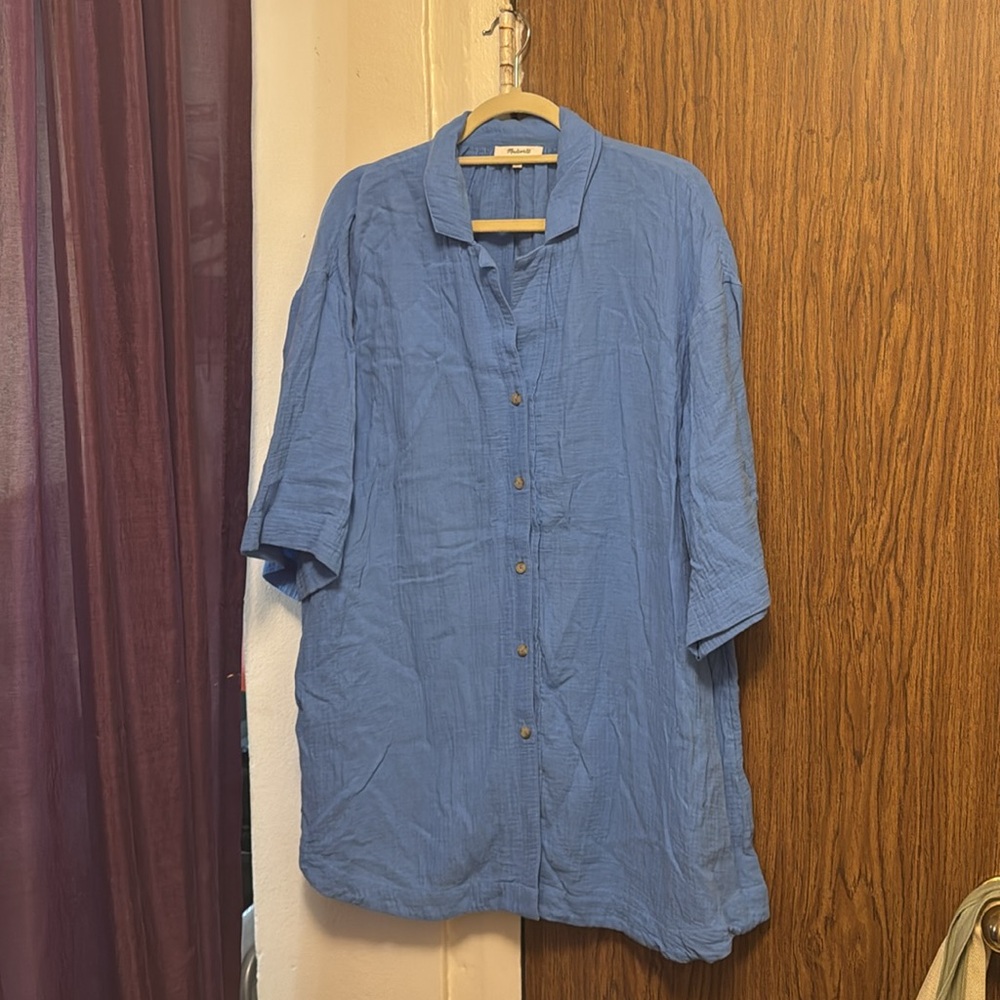 Lightspun Cover-Up Mini Shirtdress - Picture 7 of 8